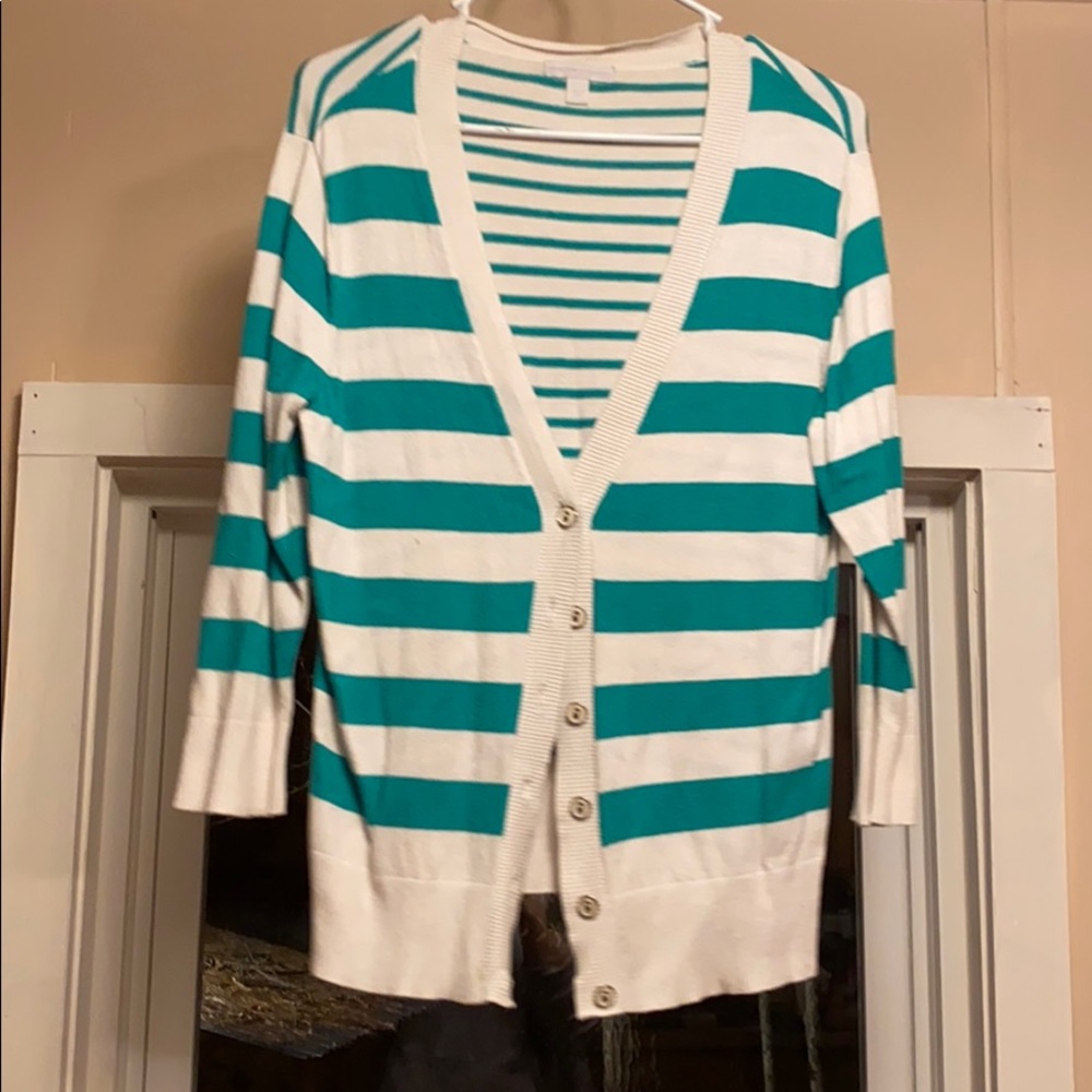 Green stripped sweater!